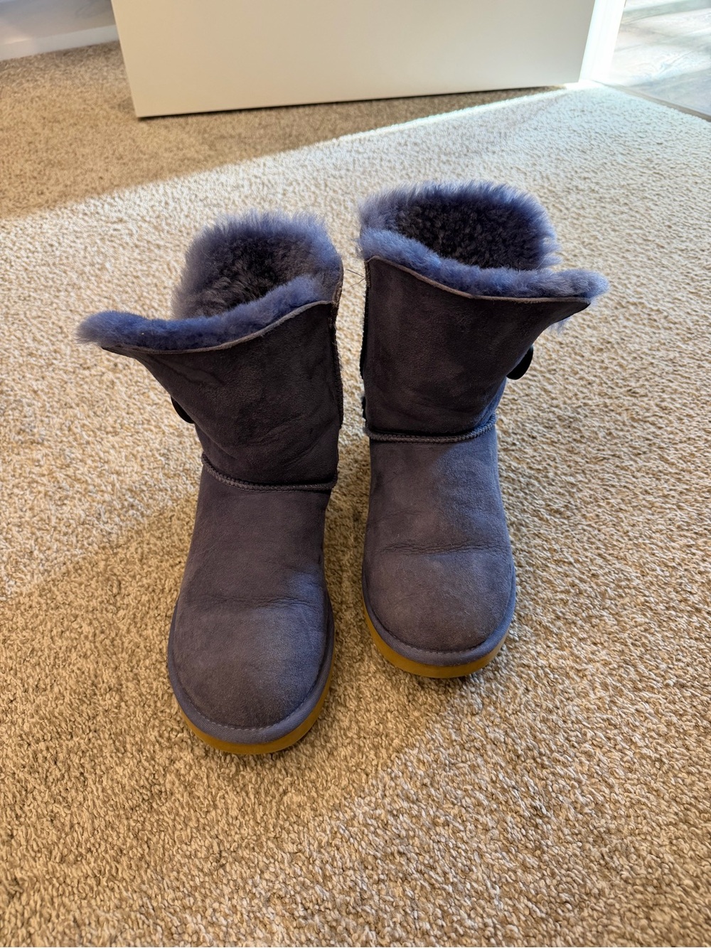 UGG Short Shearling Boots in Navy